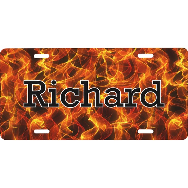 Custom Fire Front License Plate (Personalized)