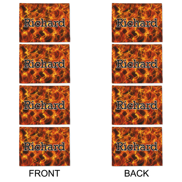 Fire Linen Placemat - APPROVAL Set of 4 (double sided)