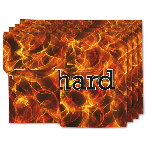 Custom Fire Linen Placemat w/ Name or Text