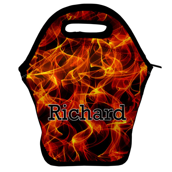 Custom Fire Lunch Bag w/ Name or Text