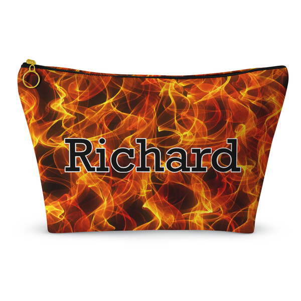 Custom Fire Makeup Bag - Large - 12.5"x7" (Personalized)