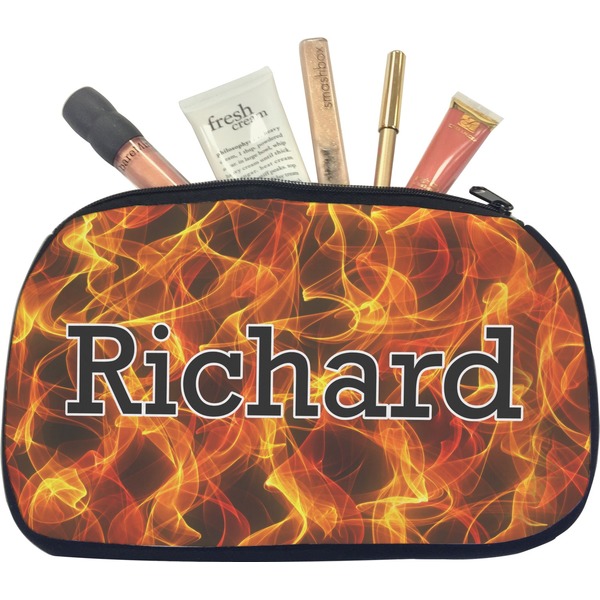 Custom Fire Makeup / Cosmetic Bag - Medium (Personalized)