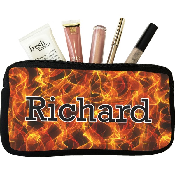 Custom Fire Makeup / Cosmetic Bag - Small (Personalized)
