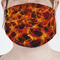 Fire Mask - Pleated (new) Front View on Girl
