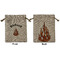 Fire Medium Burlap Gift Bag - Front and Back