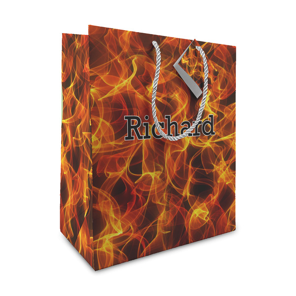 Custom Fire Medium Gift Bag (Personalized)