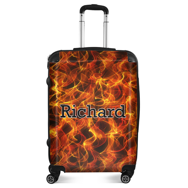 Custom Fire Suitcase - 24" Medium - Checked (Personalized)