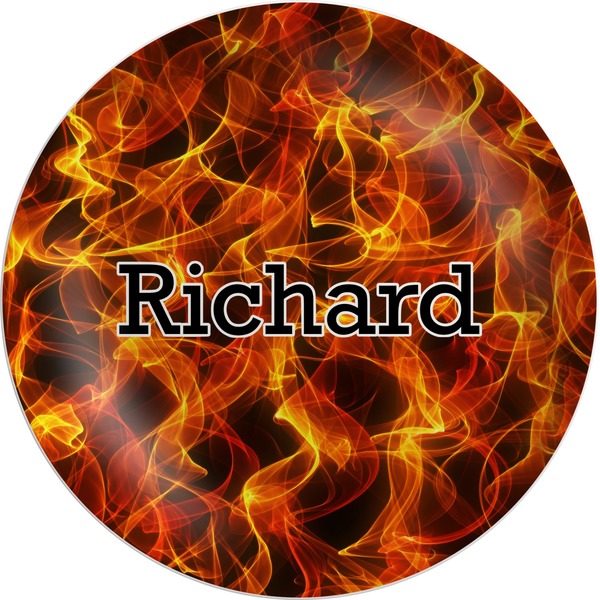 Custom Fire Melamine Plate (Personalized)