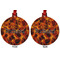Fire Metal Ball Ornament - Front and Back
