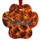 Fire Metal Paw Ornament - Front