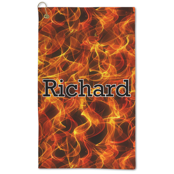 Custom Fire Microfiber Golf Towel - Large (Personalized)
