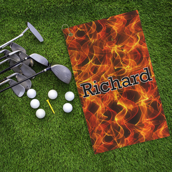 Fire Microfiber Golf Towels - LIFESTYLE
