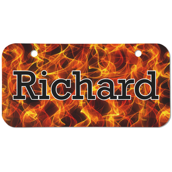 Custom Fire Mini/Bicycle License Plate (2 Holes) (Personalized)