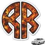 Fire Monogram Car Decal (Personalized)
