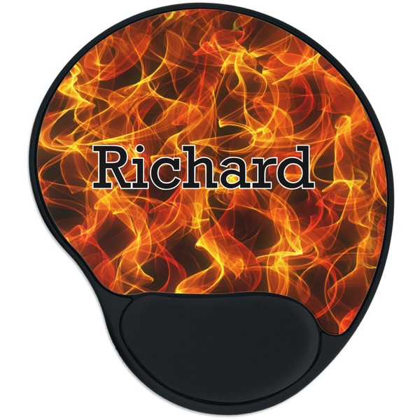 Custom Fire Mouse Pad with Wrist Support