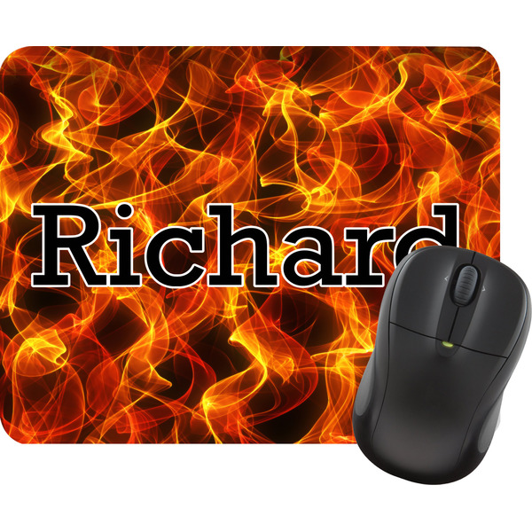 Custom Fire Rectangular Mouse Pad (Personalized)