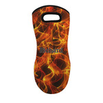 Fire Neoprene Oven Mitt w/ Name or Text