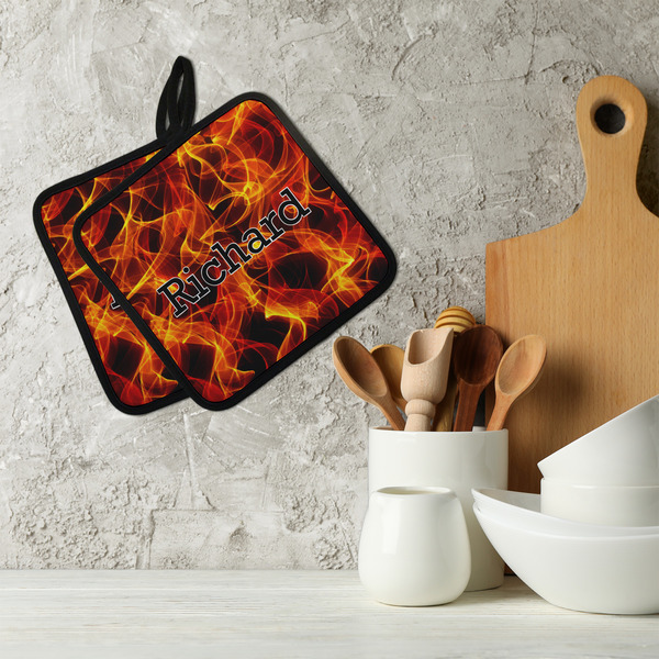 Fire Neoprene Pot Holder - Set of 2  LIFESTYLE