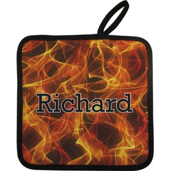 Fire Pot Holder w/ Name or Text