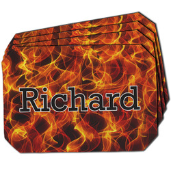 Fire Dining Table Mat - Octagon w/ Name or Text