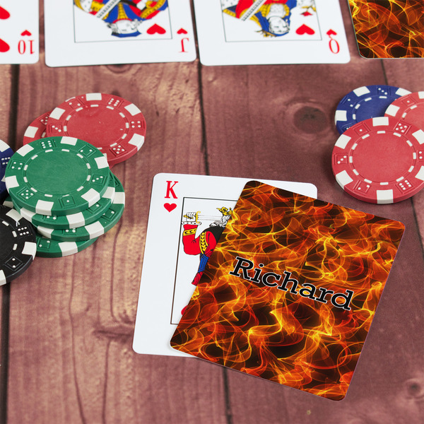 Fire On Table with Poker Chips