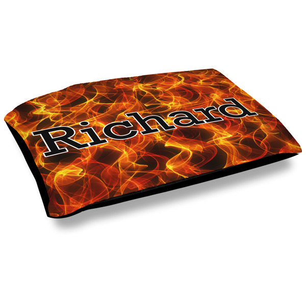 Custom Fire Outdoor Dog Bed - Large (Personalized)