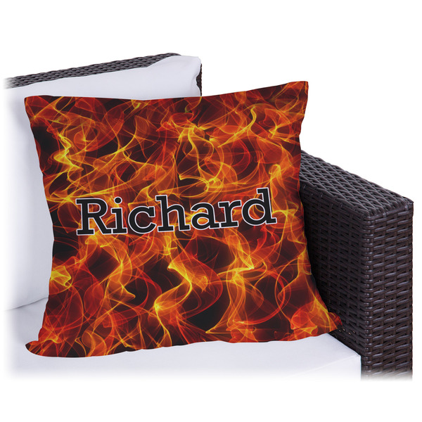 Custom Fire Outdoor Pillow - 20" (Personalized)