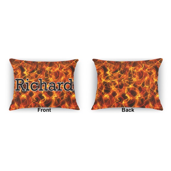 Fire Outdoor Rectangular Throw Pillow (Front and Back)