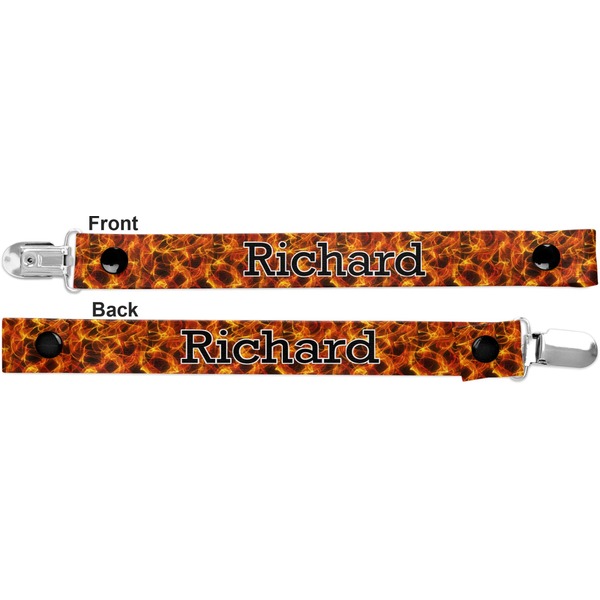 Fire Pacifier Clip - Front and Back