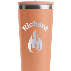 Fire RTIC Everyday Tumbler with Straw - 28oz - Peach - Double-Sided (Personalized)