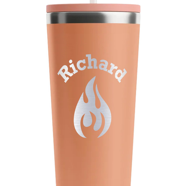 Fire Peach RTIC Everyday Tumbler - 28 oz. - Close Up