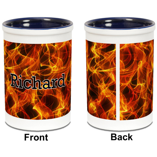 Fire Pencil Holder - Blue - approval