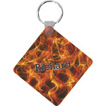Fire Diamond Plastic Keychain w/ Name or Text