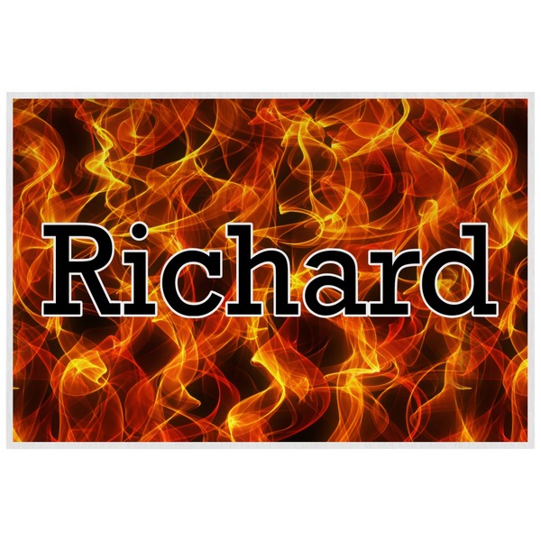 Custom Fire Laminated Placemat w/ Name or Text