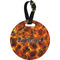 Fire Personalized Round Luggage Tag