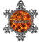Fire Vintage Snowflake Ornament (Personalized)