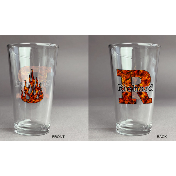 Fire Pint Glass - Two Content - Approval