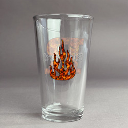Fire Pint Glass - Full Color Logo (Personalized)
