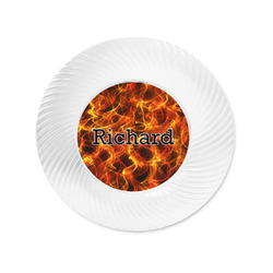 Fire Plastic Party Appetizer & Dessert Plates - 6" (Personalized)