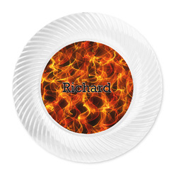 Fire Plastic Party Dinner Plates - 10" (Personalized)