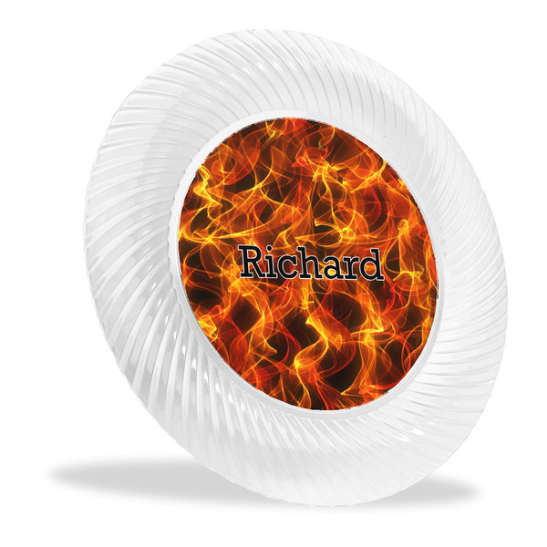 Custom Fire Plastic Party Dinner Plates - 10" (Personalized)