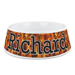 Fire Plastic Dog Bowl (Personalized)