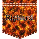 Fire Iron On Faux Pocket (Personalized)