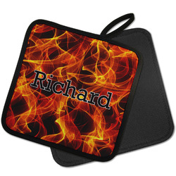Fire Pot Holder w/ Name or Text