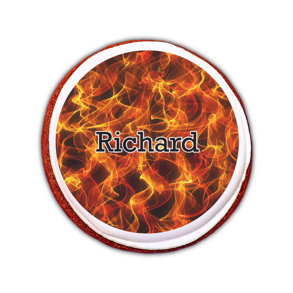 Fire Printed Icing Circle - Small - On Cookie