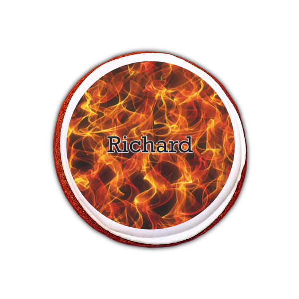 Fire Printed Icing Circle - XSmall - On Cookie
