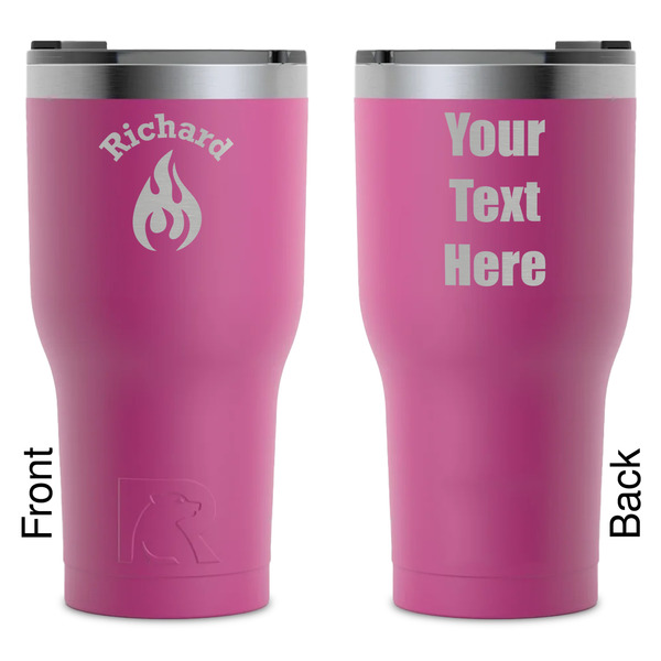 Custom Fire RTIC Tumbler - Magenta - Laser Engraved - Double-Sided (Personalized)