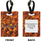 Fire Rectangle Luggage Tag (Front + Back)