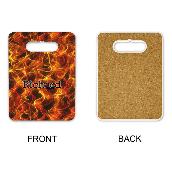 Fire Rectangle Trivet with Handle - APPROVAL