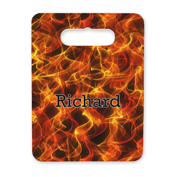 Custom Fire Rectangular Trivet with Handle (Personalized)